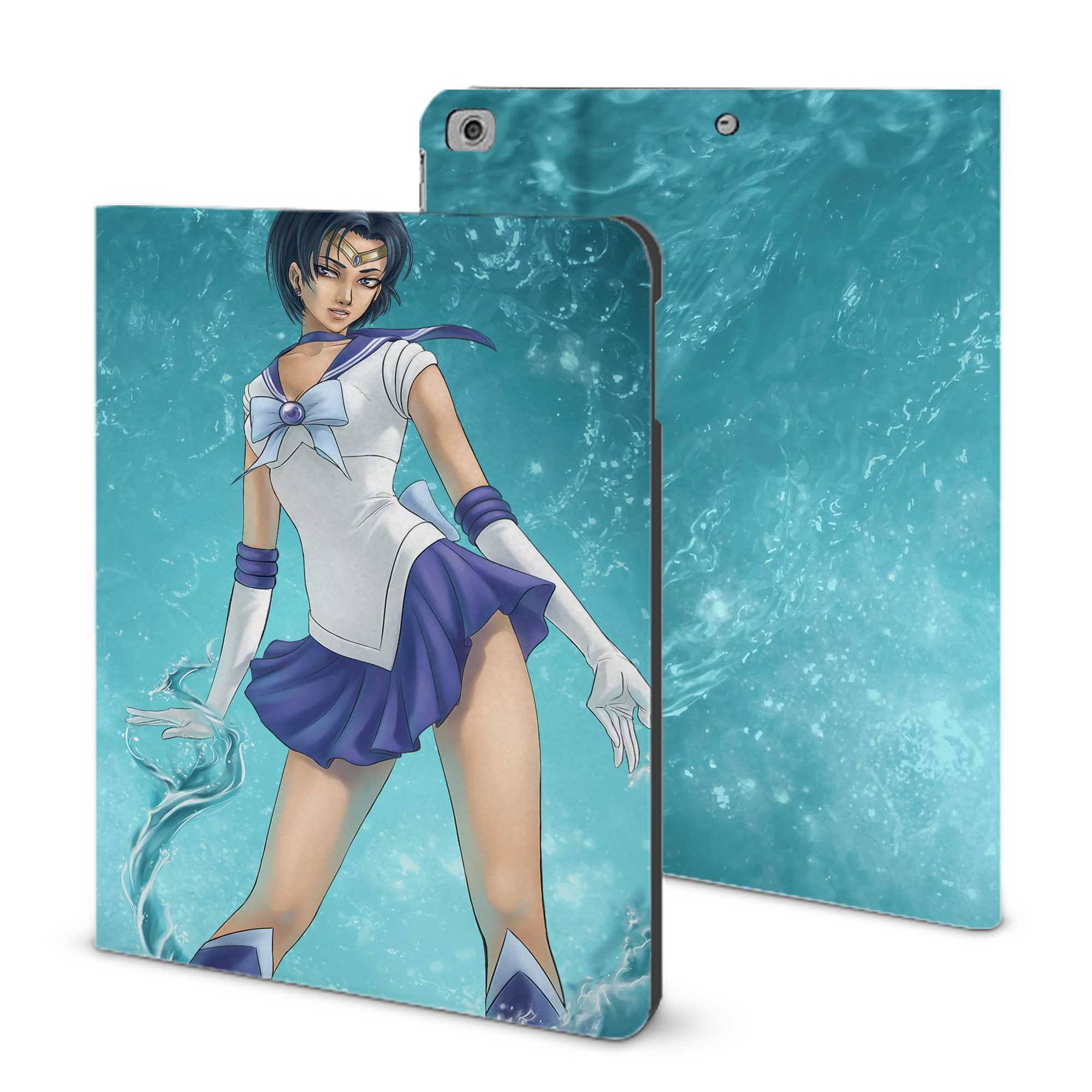 （画像用） 美少女戦士セーラームーン Sailor Moon IPad ケース ブック型 PUレザー TPU 耐衝撃 軽量 薄型 ペン収納なし 全面保護 IPad 各モデル対応